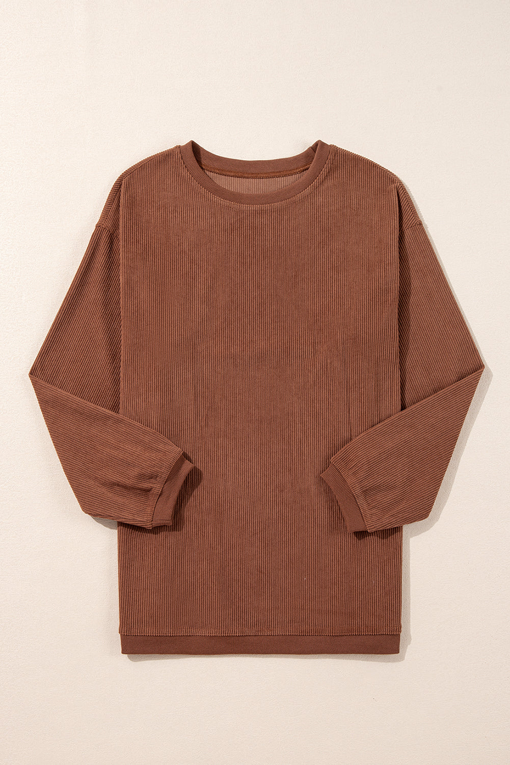 Orange Thanksgiving Thankful Casual Ribbed Corded Sweatshirt