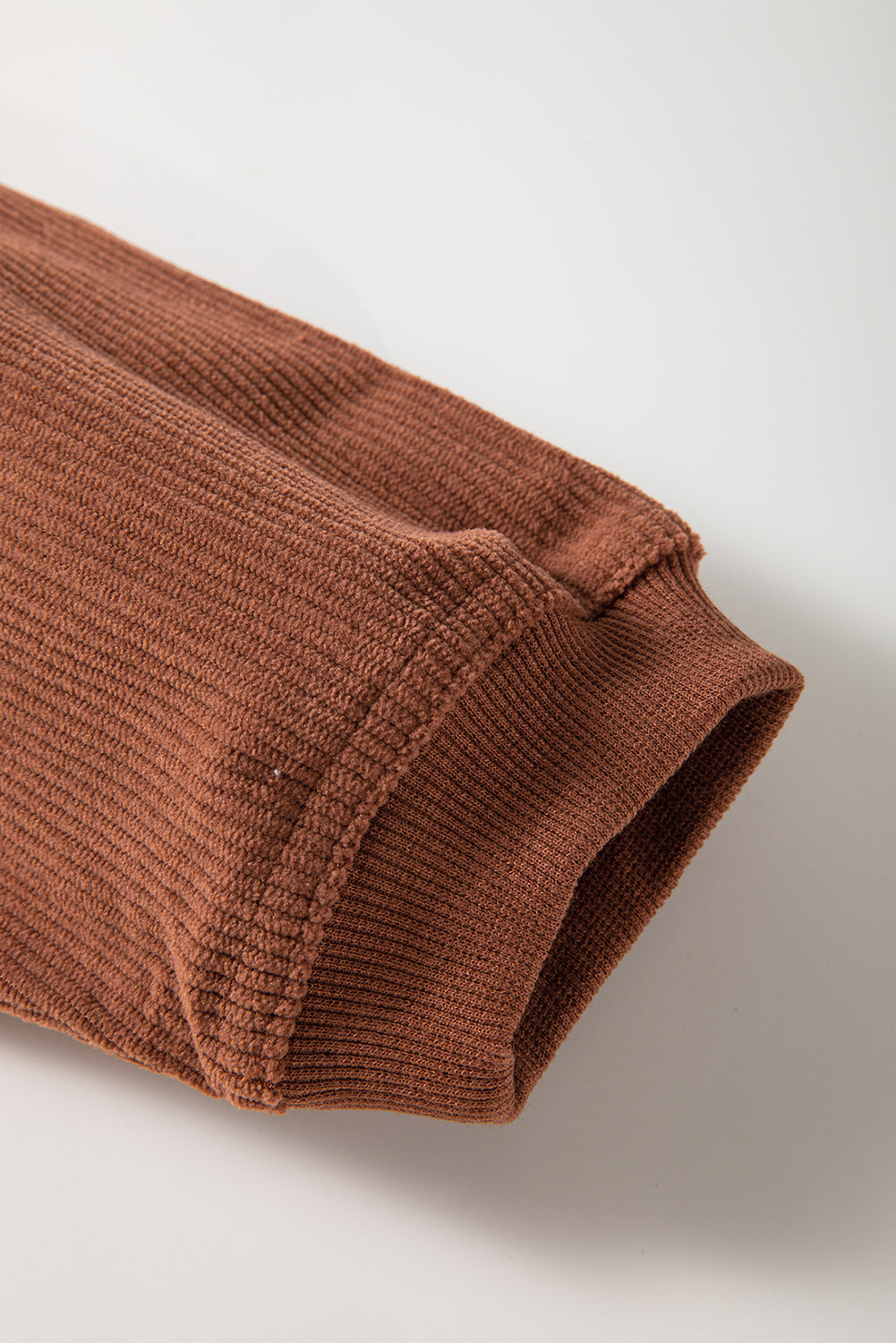 Orange Thanksgiving Thankful Casual Ribbed Corded Sweatshirt