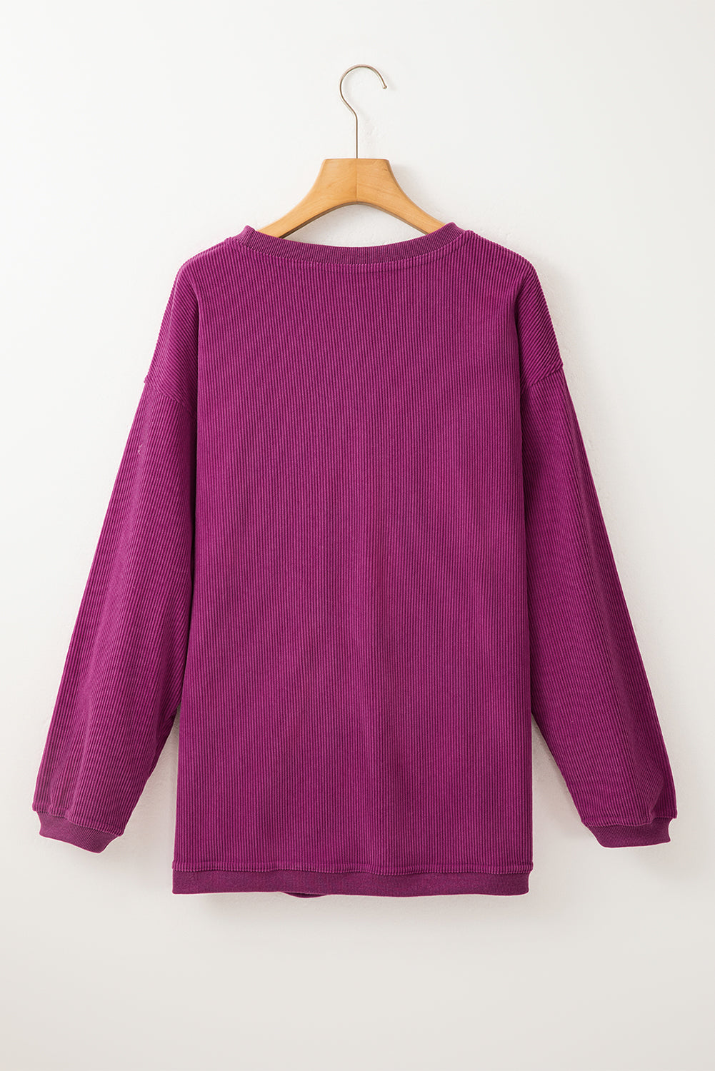 Orange Thanksgiving Thankful Casual Ribbed Corded Sweatshirt