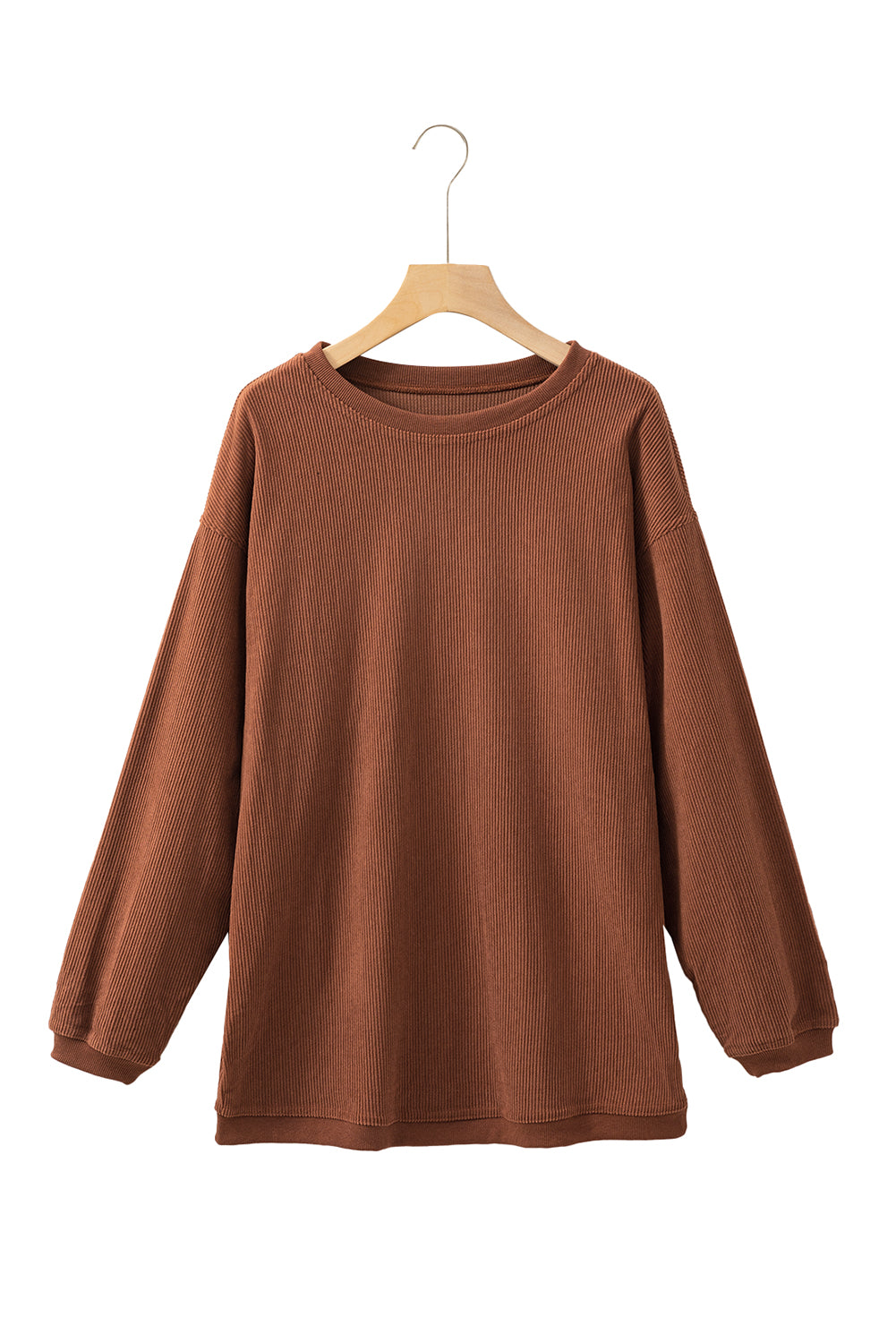 Orange Thanksgiving Thankful Casual Ribbed Corded Sweatshirt