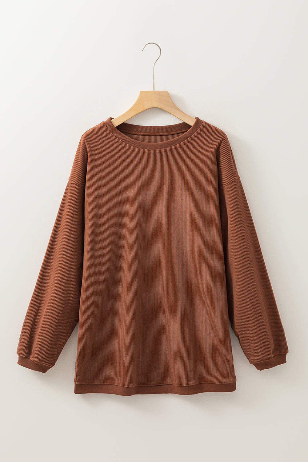 Orange Thanksgiving Thankful Casual Ribbed Corded Sweatshirt