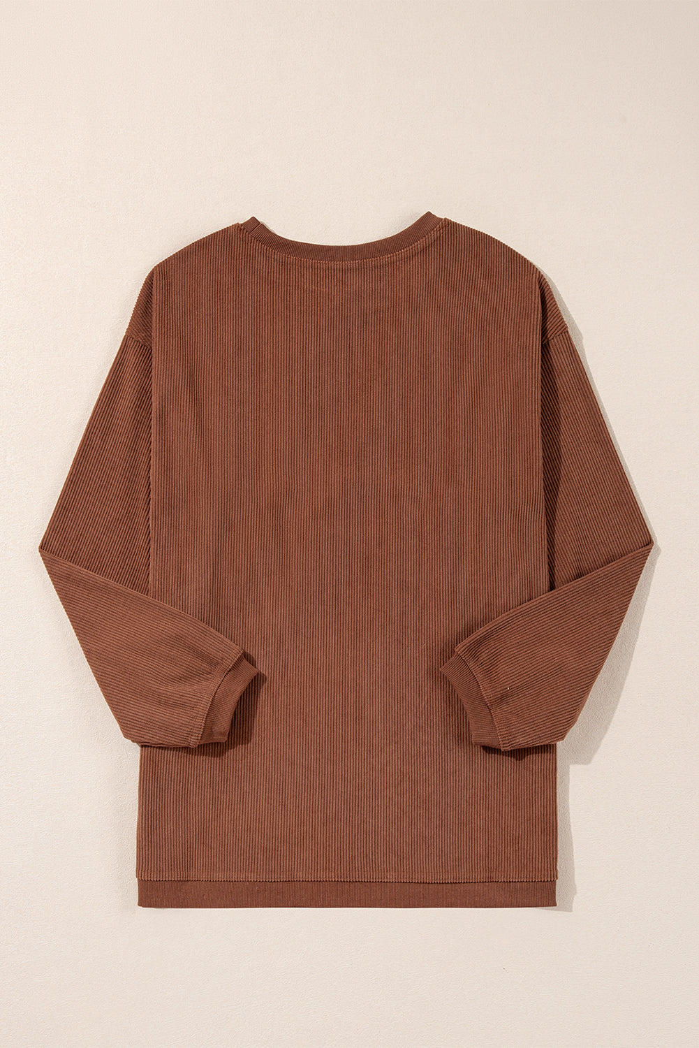 Orange Thanksgiving Thankful Casual Ribbed Corded Sweatshirt