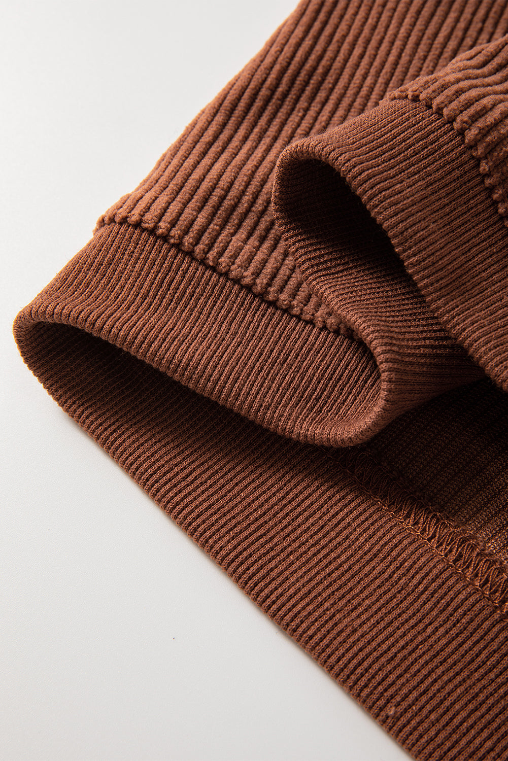 Orange Thanksgiving Thankful Casual Ribbed Corded Sweatshirt