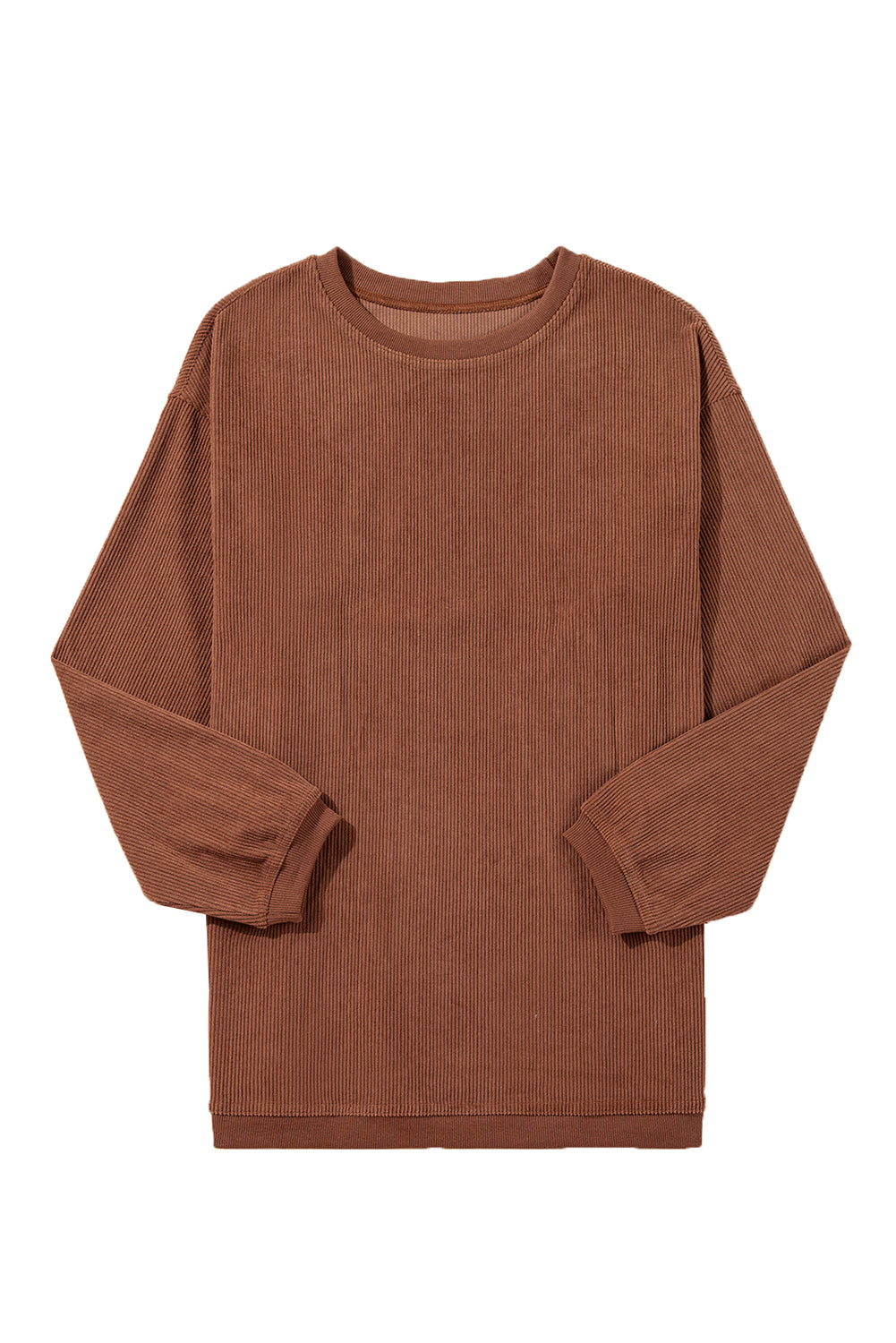 Orange Thanksgiving Thankful Casual Ribbed Corded Sweatshirt