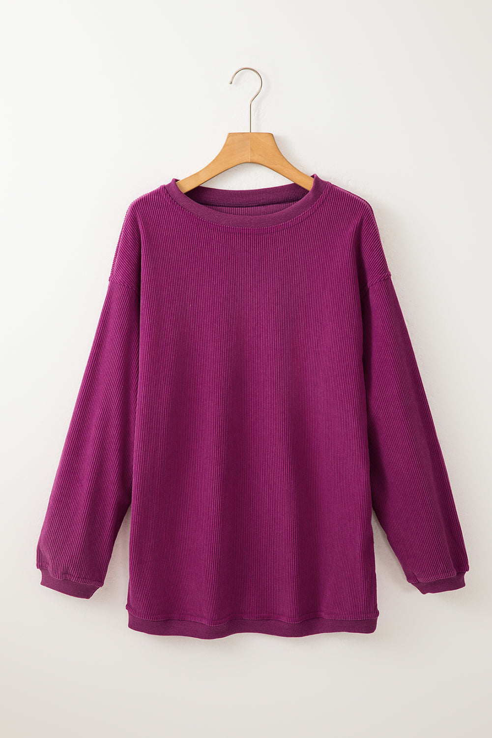 Orange Thanksgiving Thankful Casual Ribbed Corded Sweatshirt