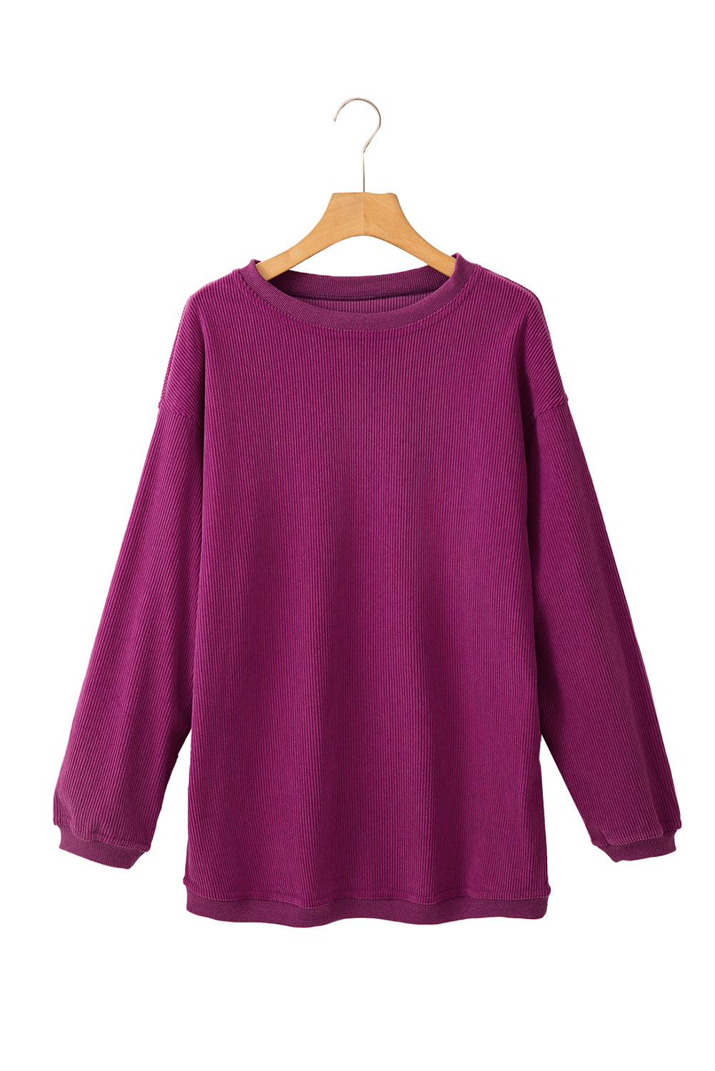 Orange Thanksgiving Thankful Casual Ribbed Corded Sweatshirt